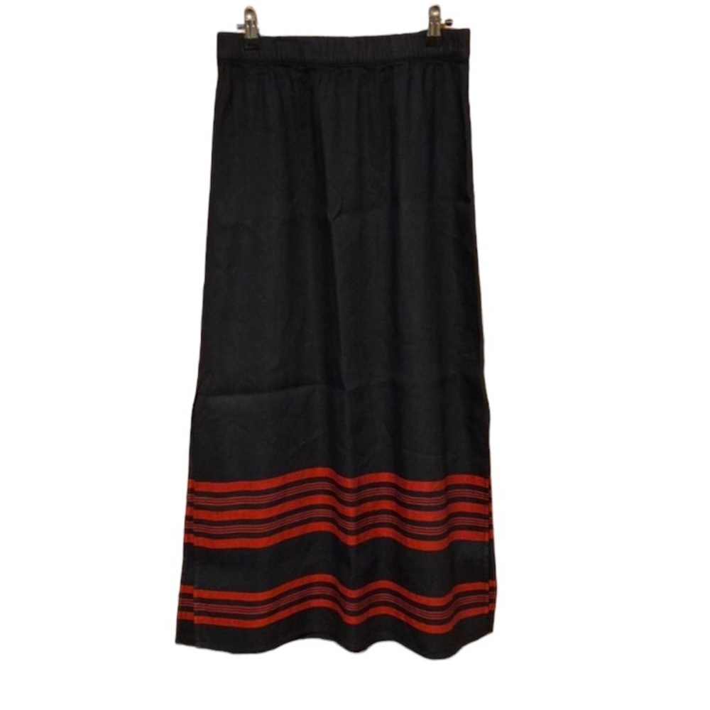 J Jill linen blend maxi skirt with side slits size XS. Like new cond striped